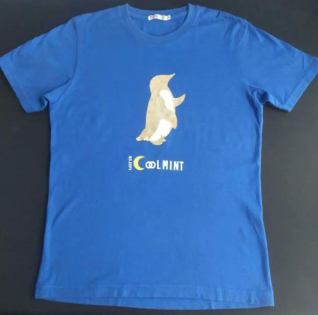 LOTTE COOL MINT Penguin Print T-Shirt, Size M.